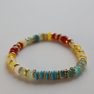 Handmade Natural Multi-Gemstone Bracelet | Agate & Crystal❤